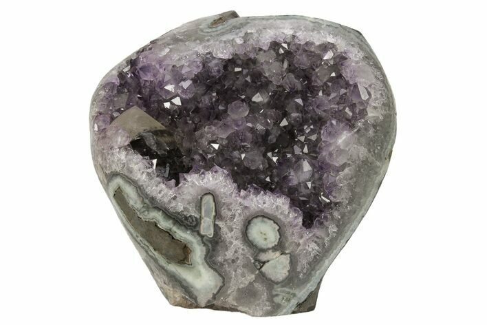 Free-Standing, Amethyst Crystal Cluster w/ Calcite - Uruguay #235582